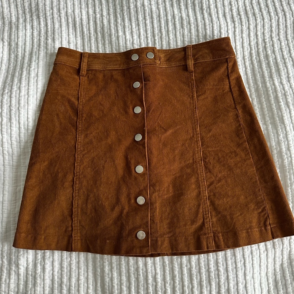 Very J brown corduroy skirt